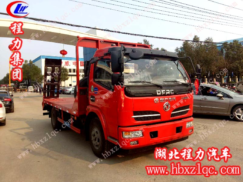 程力東風(fēng)福瑞卡卡黃牌挖機(jī)平板運輸車（國五）